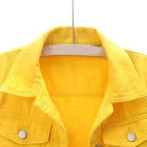 JiXiang Crop Jean Jacket for Women Denim Jacket 3/4 Sleeve Button Down Motorcycle Short Jackets Light Wash Retro Trucker Coat in Saudi Arabia