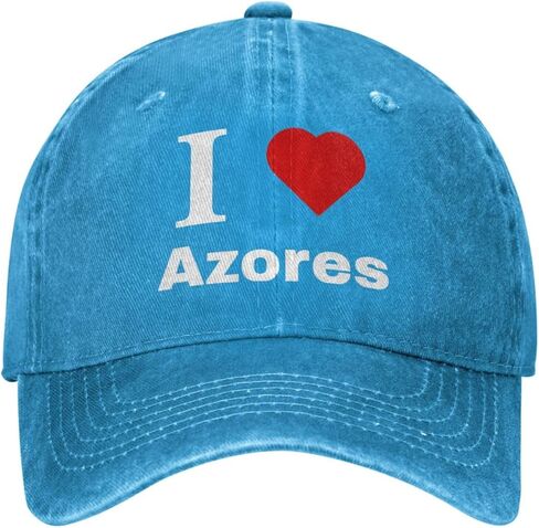 I Love Azores Baseball Cap for Men Women Adjustable Cotton Dad Golf Hat in Saudi Arabia