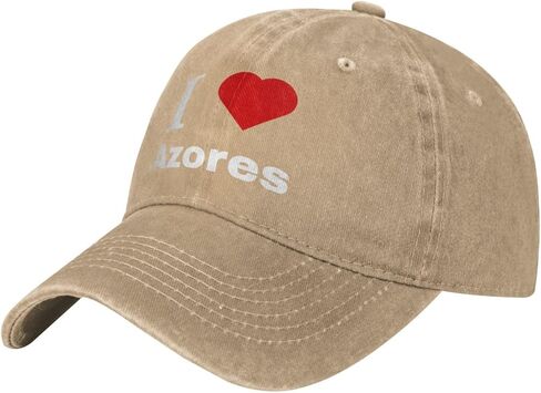 I Love Azores Baseball Cap for Men Women Adjustable Cotton Dad Golf Hat in Saudi Arabia