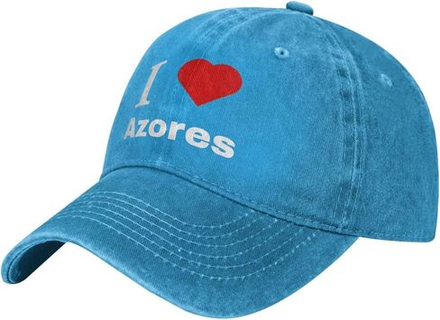 I Love Azores Baseball Cap for Men Women Adjustable Cotton Dad Golf Hat in Saudi Arabia