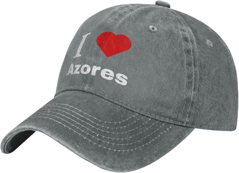 I Love Azores Baseball Cap for Men Women Adjustable Cotton Dad Golf Hat in Saudi Arabia