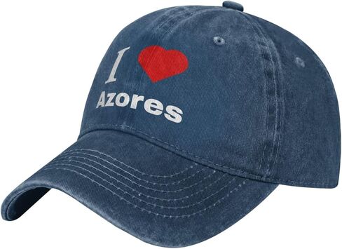I Love Azores Baseball Cap for Men Women Adjustable Cotton Dad Golf Hat in Saudi Arabia