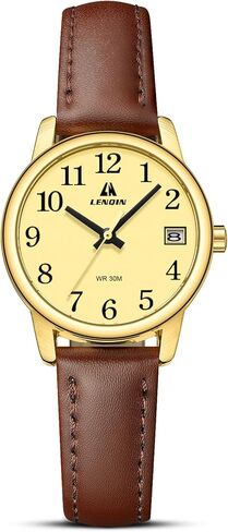LN LENQIN Womens Watch Analog Quartz Waterproof Ladies Watches for Women with Leather Strap Luminous Easy Reader Dial in Kuwait