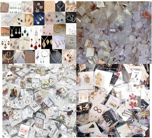 CcacHe 60PCS or Pairs Mystery Grab Bag of Mixed Jewelry, Chakra Bohemian Vintage Style and Trendy Fashion Style, Including Earrings Rings Necklaces or Bracelets, Random Picked Gift Packs MEH in Saudi Arabia