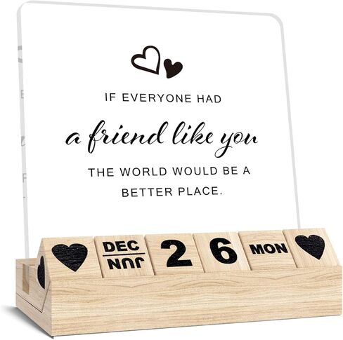 Human Sunshine Appreciation Gifts - Inspirational Wooden Block Calendar, Motivational Thank you Gifts for Coworkers Women Man, Boss Office desk Decor, Employee Coach Mentor Desk Sign in Saudi Arabia