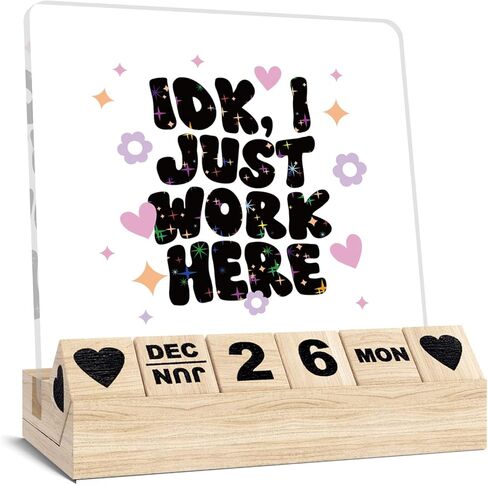 Human Sunshine Appreciation Gifts - Inspirational Wooden Block Calendar, Motivational Thank you Gifts for Coworkers Women Man, Boss Office desk Decor, Employee Coach Mentor Desk Sign in Saudi Arabia