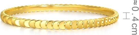 سوار CHOW SANG SANG 999 Gold Essence ذو طبقات متقشرة للنساء (08 مقاس المعصم 15-16 سم) 94290K السعر بالوزن 27.32 جرام ذهبي in Kuwait
