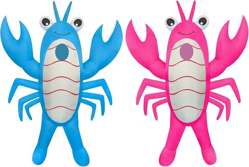 2 Packs Inflatable Lobster Costumes Blue and Pink Blow Up Suit Cosplay Outfit for Adult Birthday/Halloween/Mardi Gras/Gender Reaveal Party in Saudi Arabia
