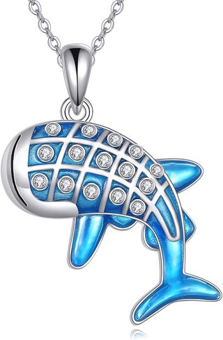 Shark Necklace 925 Sterling Silver Shark Pendant Jewelry Gifts for Women Shark Lovers in Kuwait