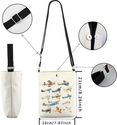 WCGXKO Vintage Planes Crossbody Bag Aviation Gift Aviation History Gift Plane Collage Gift Flight Attendants Gift gift in Saudi Arabia