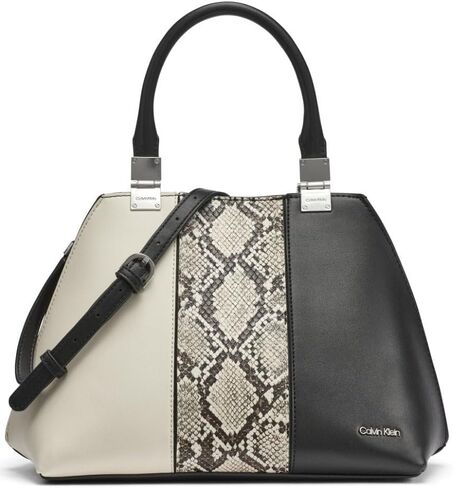 Calvin Klein womens Women's Granite Geometric Satchel – 2 in 1 in Saudi Arabia