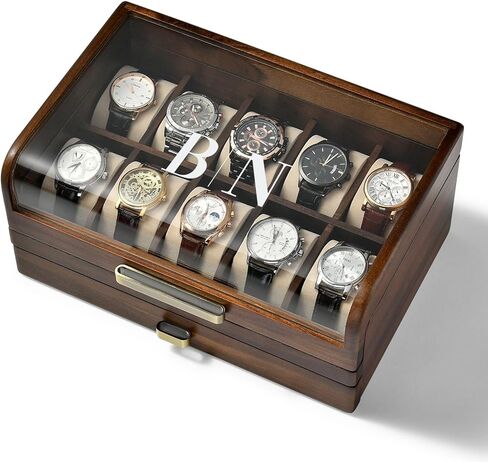 Shanik Premium Everyday Carry Nightstand Organizer - Custom Engraved Tray with Removable Watch Holder, Glass Holder and Convenient Wood Phone Stand in Kuwait