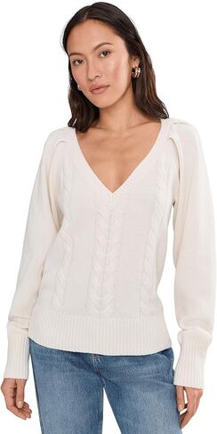 Madewell Womens Femme V-Neck Carlia Pullover in Saudi Arabia