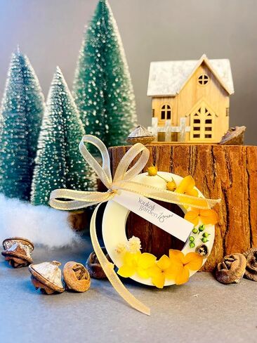 Sandalwood Wax Melts - 1.58oz Premium Ring-Shaped Scented Soy Wax Melts with Dried Flowers | Flameless Aromatherapy for Home & Office | Housewarming Birthday Unisex Gift Set in Saudi Arabia