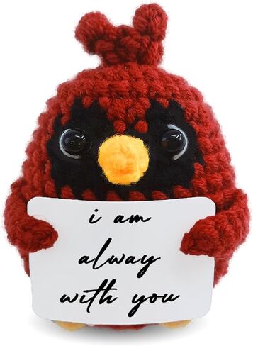 Mini Handmade Crochet Cardinal Bird to Commemorate The Deceased Loved Ones,Bereavement Memorial Condolence Grief Gift，Cardinal Gift for Family and Friends,Collectible Dolls, Desktop Decor in Saudi Arabia