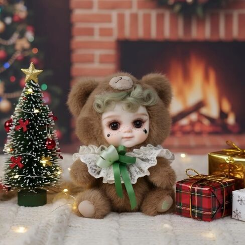 8 Inch Hand-Painted Porcelain Face Doll with Plush ＆ Acrylic Cotton Body, Mini Kawaii High-Color Makeup Ceramic Doll for Room Decor, Birthday Gifts, Collectible ，Name Kira (Pink) in Saudi Arabia