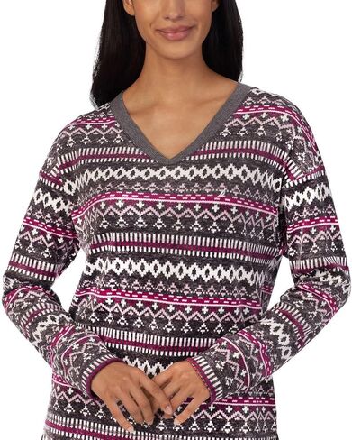 Nautica Women's 2 Piece Fleece Pajama Sleepwear Set (US, Alpha, Medium, Regular, Regular, Grey) in Saudi Arabia
