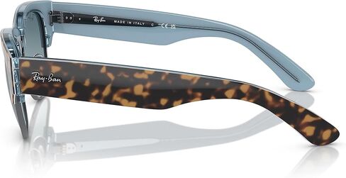 نظارة شمسية Ray-Ban MEGA CLUBMASTER RB0316S HAVANA ON BLU على إطار معدني مع عدسة رمادية متدرجة زرقاء in Kuwait