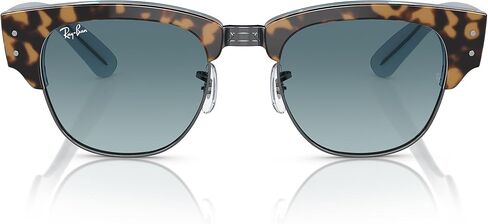 نظارة شمسية Ray-Ban MEGA CLUBMASTER RB0316S HAVANA ON BLU على إطار معدني مع عدسة رمادية متدرجة زرقاء in Kuwait