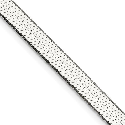 Diamond2Deal Sterling Silver 7mm Magic Herringbone Chain Necklace in Saudi Arabia