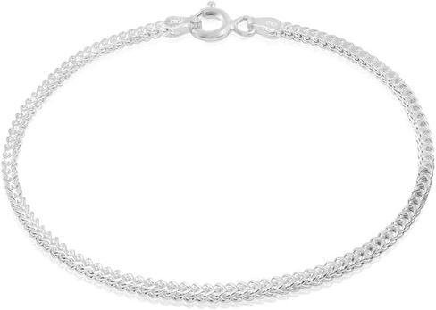 Honolulu Jewelry Company Sterling Silver 2.5mm - 4.5mm Franco Chain Necklace or Bracelet (2.5mm - 7.5 Inches) in Saudi Arabia