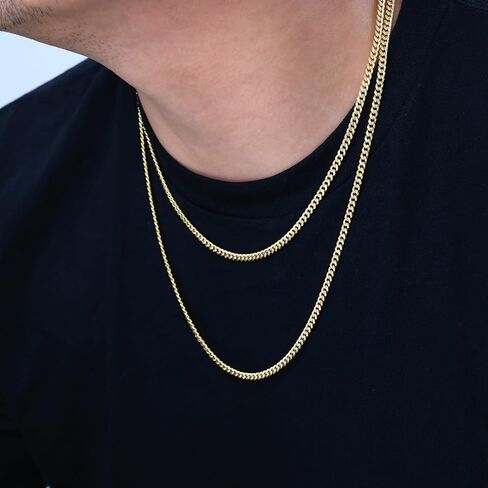 Nuragold 14k Real Yellow Gold Miami Cuban Lightweight Link 4mm Chain Necklace (16"-30") Italian Jewelry for Men & Women in Saudi Arabia
