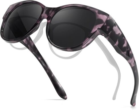 TJUTR Polarized Fit Over Sunglasses for Women, Trendy Sun Glasses Over Prescription Glasses UV400 Protection TS5779 in Kuwait