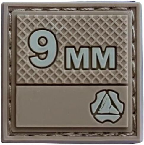 9mm Hook Patch, 1.0 inch Size, Black (White Text) in Saudi Arabia