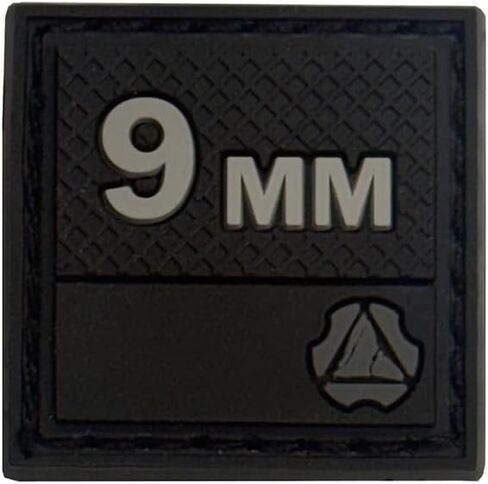 9mm Hook Patch, 1.0 inch Size, Black (White Text) in Saudi Arabia