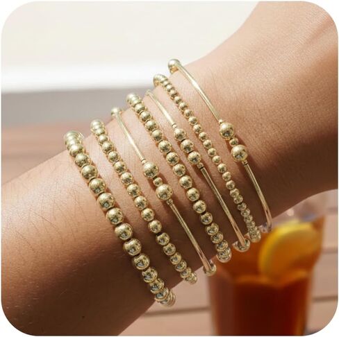 14K Gold Plated Pearl Beaded Cross Bracelets Stack Set for Women,Stretch Boho Colorful Christian Beads Ball Jewelry Friendship Summer Trendy Gift in Saudi Arabia