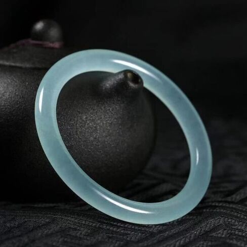 Natural Jade Bangles, Ladies Light Green Jade Color Jade Bangle Bracelet, for Family, for Friends, for Ladies, with Jewellery Box, 54-64mm,Jade-56mm,Jade-56mm in Saudi Arabia