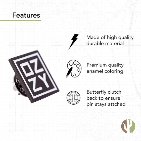 Desert Cactus Ozzy Osbourne Lapel Pin Enamel Made of Metal (Individual Pin 3) in Saudi Arabia