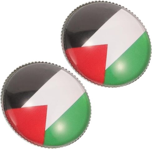 2Pcs Palestine Flag Pin Metal Brooch for Men Stylish Lapel Pin Decorative Accessory for Suit Hat Shirt Present for Fashion Enthusiasts in Saudi Arabia