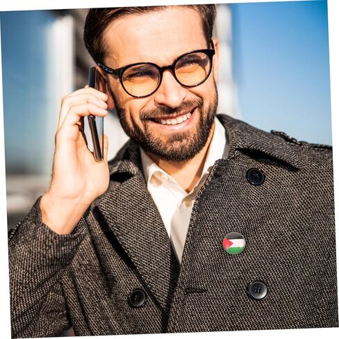 2Pcs Palestine Flag Pin Metal Brooch for Men Stylish Lapel Pin Decorative Accessory for Suit Hat Shirt Present for Fashion Enthusiasts in Saudi Arabia