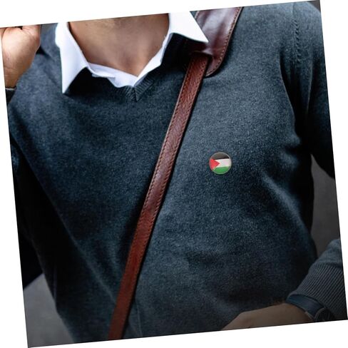 2Pcs Palestine Flag Pin Metal Brooch for Men Stylish Lapel Pin Decorative Accessory for Suit Hat Shirt Present for Fashion Enthusiasts in Saudi Arabia