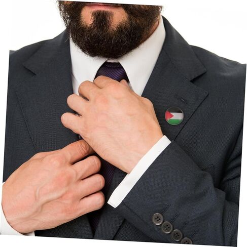 2Pcs Palestine Flag Pin Metal Brooch for Men Stylish Lapel Pin Decorative Accessory for Suit Hat Shirt Present for Fashion Enthusiasts in Saudi Arabia