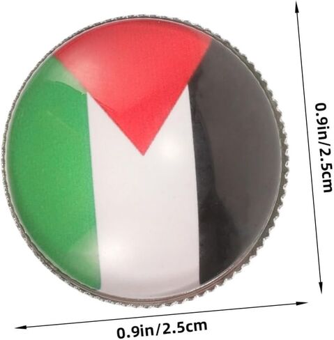 2Pcs Palestine Flag Pin Metal Brooch for Men Stylish Lapel Pin Decorative Accessory for Suit Hat Shirt Present for Fashion Enthusiasts in Saudi Arabia