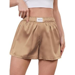 Mawor Womens Silk Summer Boxer Shorts Soft Comfy Pajama Sleep Lounge Satin Bottoms Flight Flowy Lourd in Kuwait