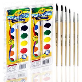 Watercolor Paint Set – 24 Watercolor Paint, 50 Sheets Water Color Paper Pad, 7 PaintBrushes for Kids – Complete Water Color Painting Kids Supplies Set in Kuwait