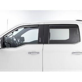 WeatherTech Custom Fit Side Window Deflectors for Ford F-150, Super Duty, Lightning, Raptor - (801025IM-81765IM), Front & Rear Set - Dark Tint in Kuwait