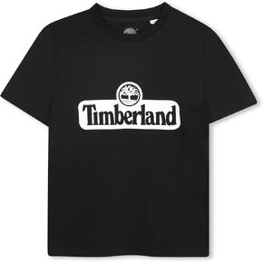 Timberland Kids Short Sleeve T-Shirt Graphic Chest Logo, Comfort Soft Cotton Toddler Summer Tees, Casual Kids Cool Crew in Saudi Arabia