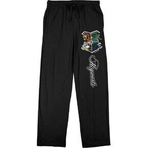 Harry Potter Hogwarts School Crest Men's Black Drawstring Sleep Pants in Saudi Arabia
