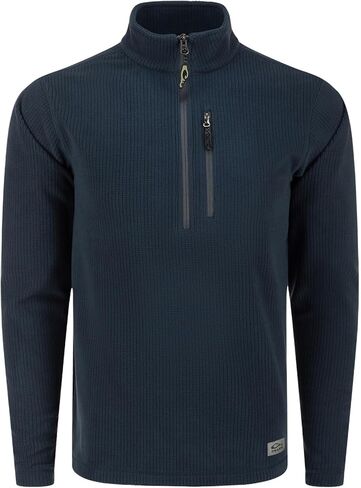 Drake Men's Fall River Grid Fleece Half Zip Water-Resistant Built-in Stretch Midweight Breathable Long Sleeve Pullover in Saudi Arabia