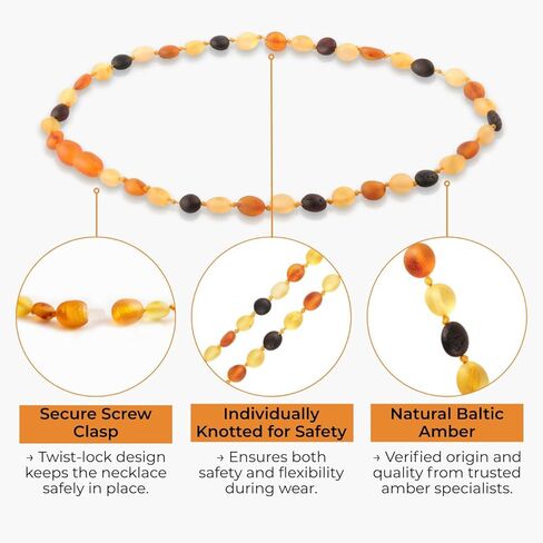 Baltic Amber Necklace And Bracelet Gift Set – Genuine Gemstone – Handcrafted With Gift Packaging & Certificate in Saudi Arabia
