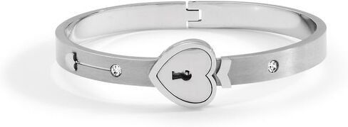 Luxury Waterproof Love Lock Bracelet & Key Necklace Set –316 Stainless Steel Jewelry - Working Lock in Saudi Arabia