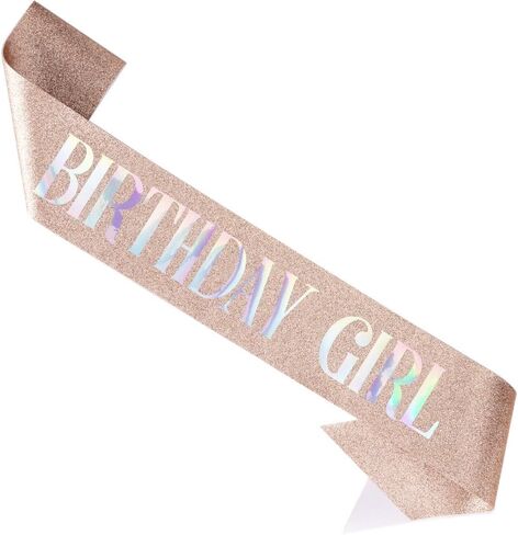 Birthday Girl Sash for Women Happy Birthday Queen Princess Black Glitter Sash with Colorful Foil Lettering Sweet 16th 18th 21st 25th 30th 40th Birthday Sash Birthday Gifts Decorations for Party in Saudi Arabia