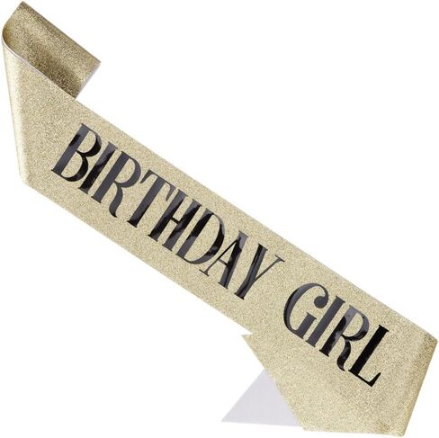 Birthday Girl Sash for Women Happy Birthday Queen Princess Black Glitter Sash with Colorful Foil Lettering Sweet 16th 18th 21st 25th 30th 40th Birthday Sash Birthday Gifts Decorations for Party in Saudi Arabia