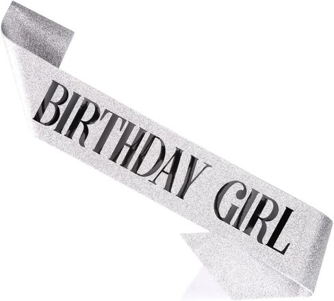 Birthday Girl Sash for Women Happy Birthday Queen Princess Black Glitter Sash with Colorful Foil Lettering Sweet 16th 18th 21st 25th 30th 40th Birthday Sash Birthday Gifts Decorations for Party in Saudi Arabia