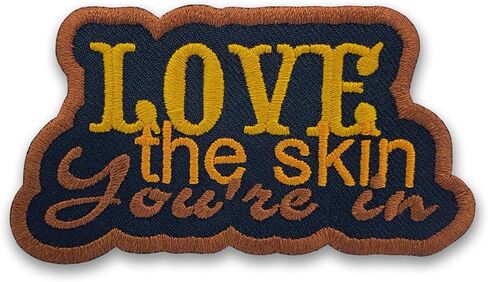 EMBROVERSE Love The Skin You're in Embroidered Patch - Melanin Shades Black Queen Iron-On - Empowering Melanin Beauty Accessory, Size: 3.8 x 2.1 inches in Saudi Arabia