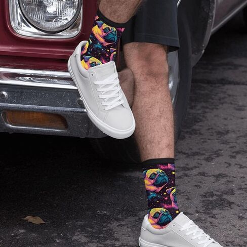 Funny Novelty Crew Socks Casual Athletic Sport Crazy Dress Sock For Women Men in Saudi Arabia